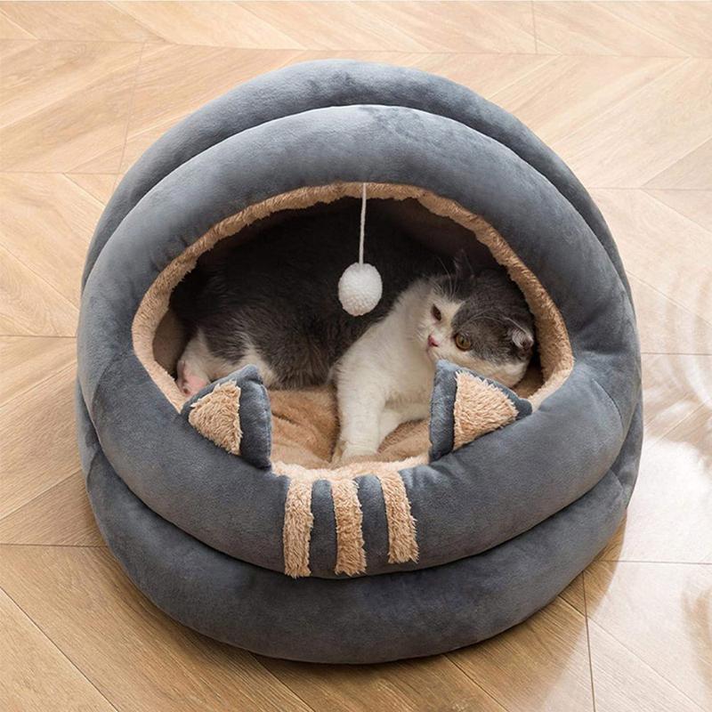 

Cute Shape Warm And Comfortable Pet Bed Dog Cat Bed House Winter Sleeping Bag Portable Indoor Nested Closed Foldable