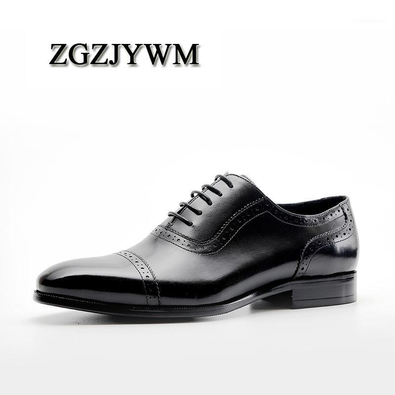 

ZGZJYWM Spring Autumn Handmade Genuine Patent Leather Black/Red/Brown Lace-Up Solid Dress Italian Wedding Men Formal Shoes1