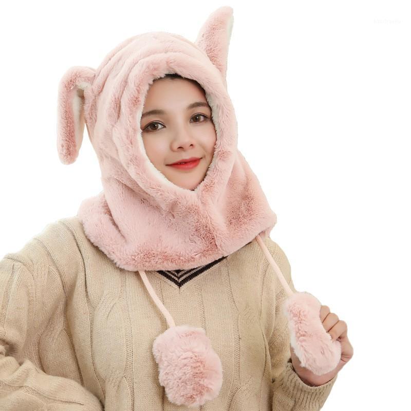 

Winter Cute Plush Soft Hat Women girl Neck Protector Warm And Soft Ear Protection Hat1, Km