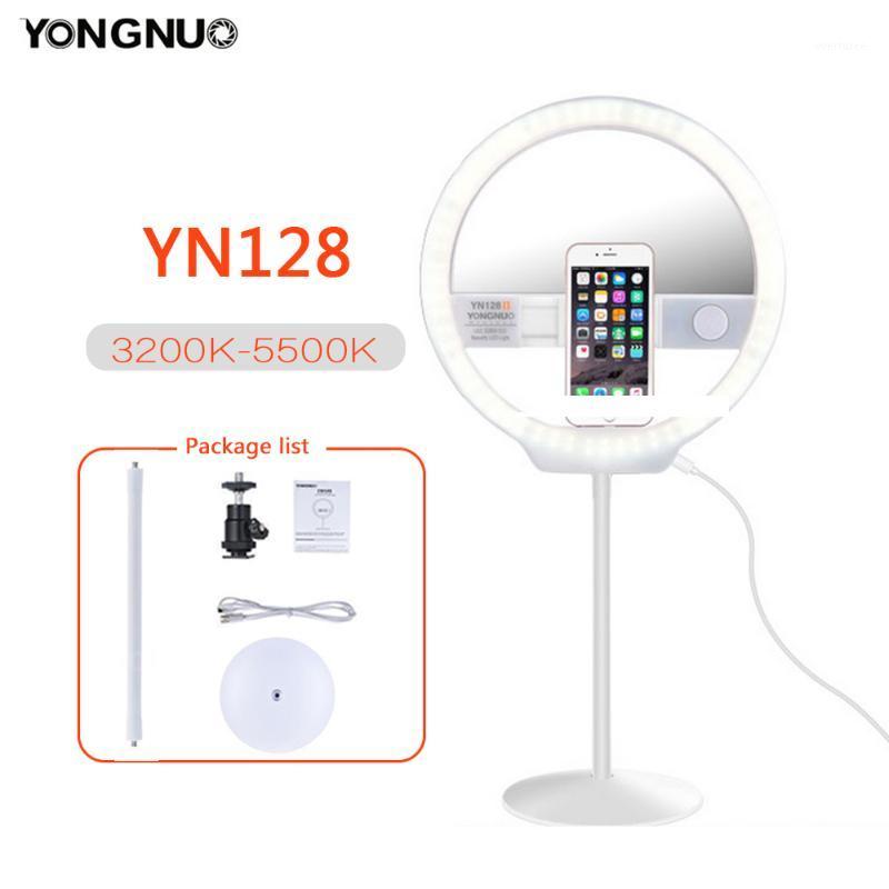 

YONGNUO YN128 Selfie Ring Light Camera Photo Studio Phone 128 LED Ring Light 3200-5500K Photography Dimmable Lamp Ringlight1