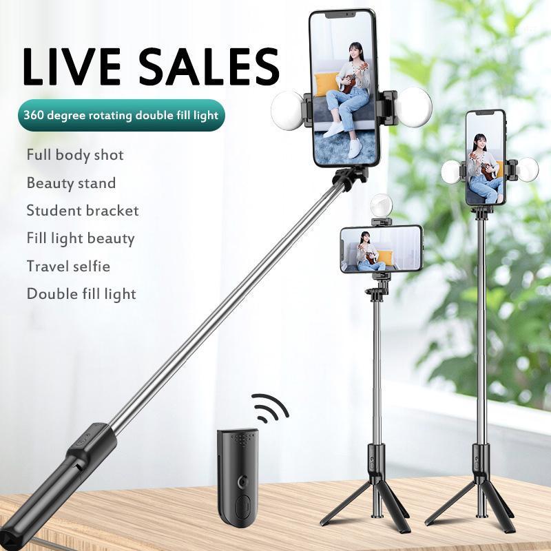 

Portable Tripod Selfie Stick For Mobile Phone Photo Taking Live Broadcast Bluetooth Remote Control Tripod Stand For Photo1