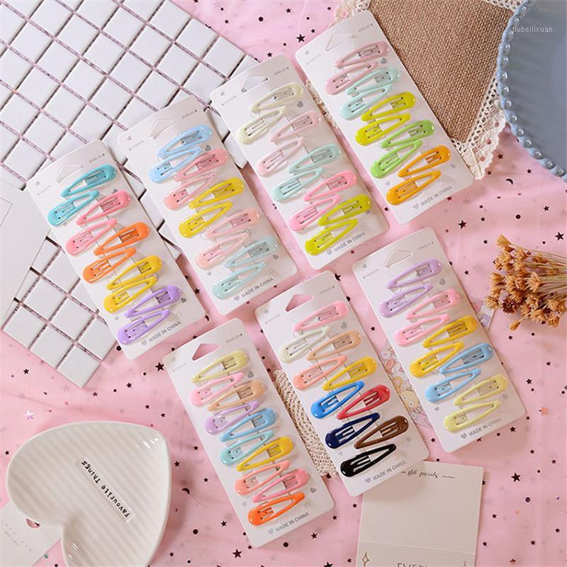 

10 Pcs/Set Cute Girl Hair clip Solid Color Headwear For Children Hair Accessories1