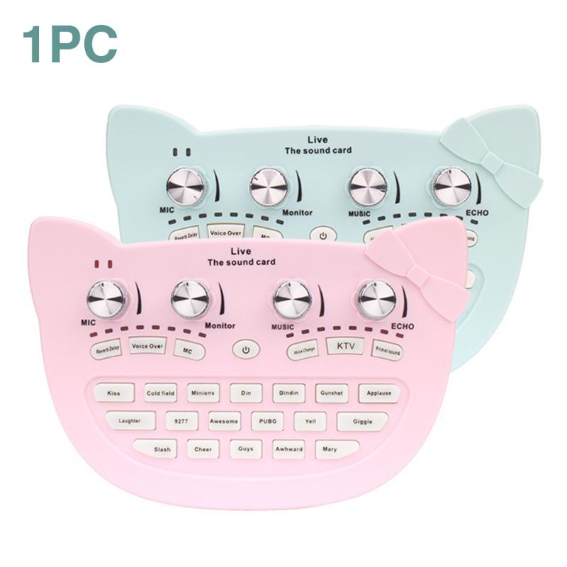 

Karaoke Broadcast Multiple Effects Computer Mobile Phone Live Sound Card Mixer Board Audio Echo Voice Changer Singing Streaming