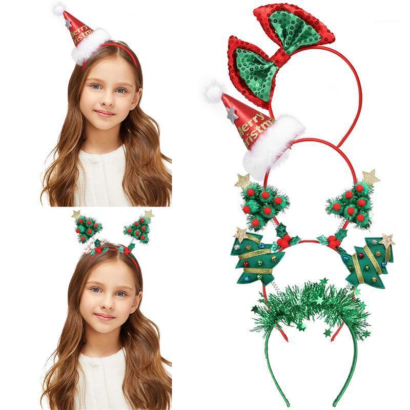 

4PCS Christmas Headbands Cute Party Hair Hoops Hair Accessory With Different Designs For Children Kids1