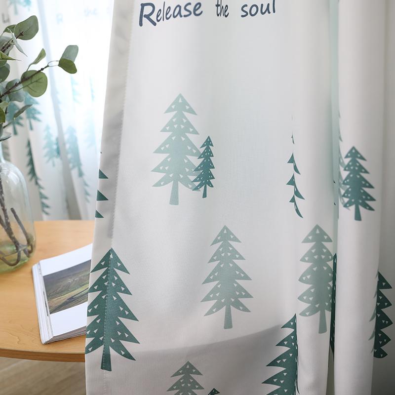 

Children Cotton Bedroom Semi Blackout Curtains for Living Room Home Decoration Boys Girl House Curtains S060&30, Tulle