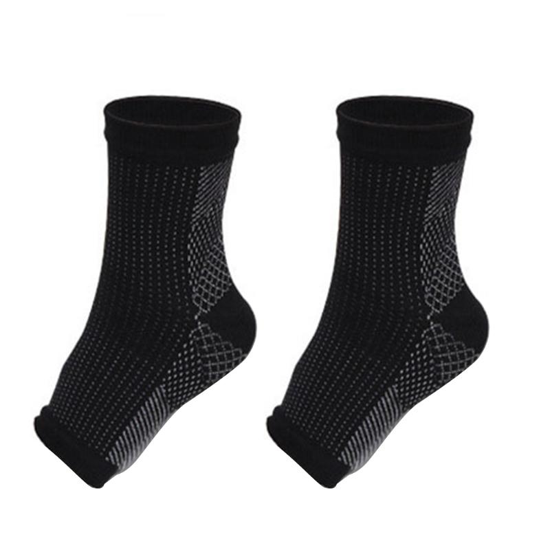 

3 Pairs Basketball Non Slip Nylon Outdoor Activities Sports Foot Sleeves Anti Fatigue Compression Socks Ankle Support Protection, Black