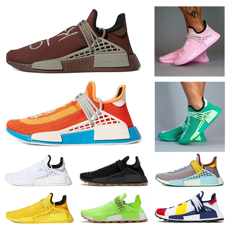 

nmd Human Race Extra Eye Hu Pharrell Williams Mens Running Shoes Chocolate Bold Orange Legacy Purple White Womens Trainers Sports Sneakers, 11 heart mind