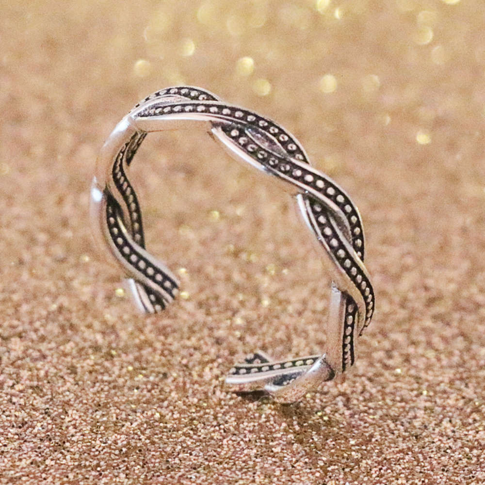 

Luxurys Designers Fashion B081s925 Silver Ring female Thai silver Mahua ring national style fashion tail ring