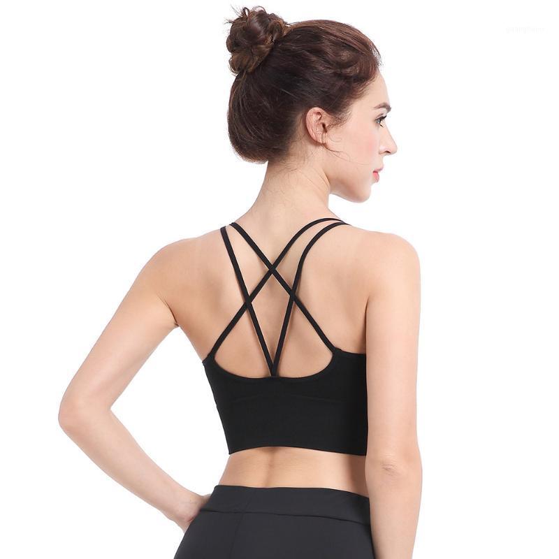 

Yoga Underwear High Impact Sports Bra Padded Top For Fitness Women Plus Size XXL Nylon Cross Gym Femme Active Wear Athletic Top1, Purple