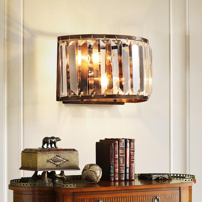 

Light luxury Nordic modern minimalist crystal wall lamp living room bedroom bedside mirror cabinet mirror headlights WF509930