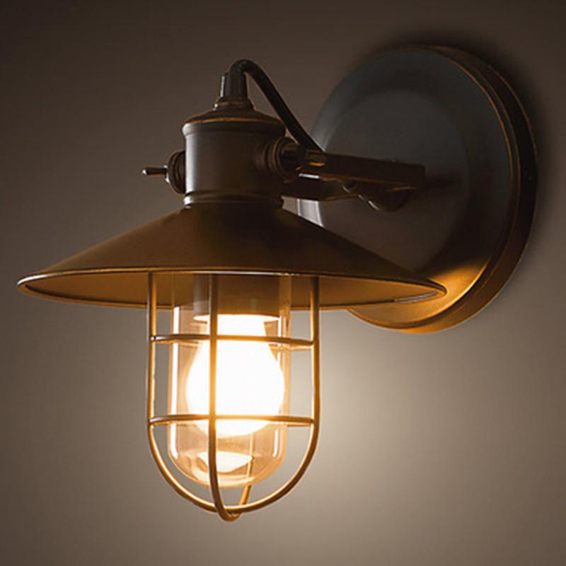 

Retro Industrial Wall Lamp Outdoor Balcony Nordic Creative American Bedroom Bedside Lamp for Aisle&Bars