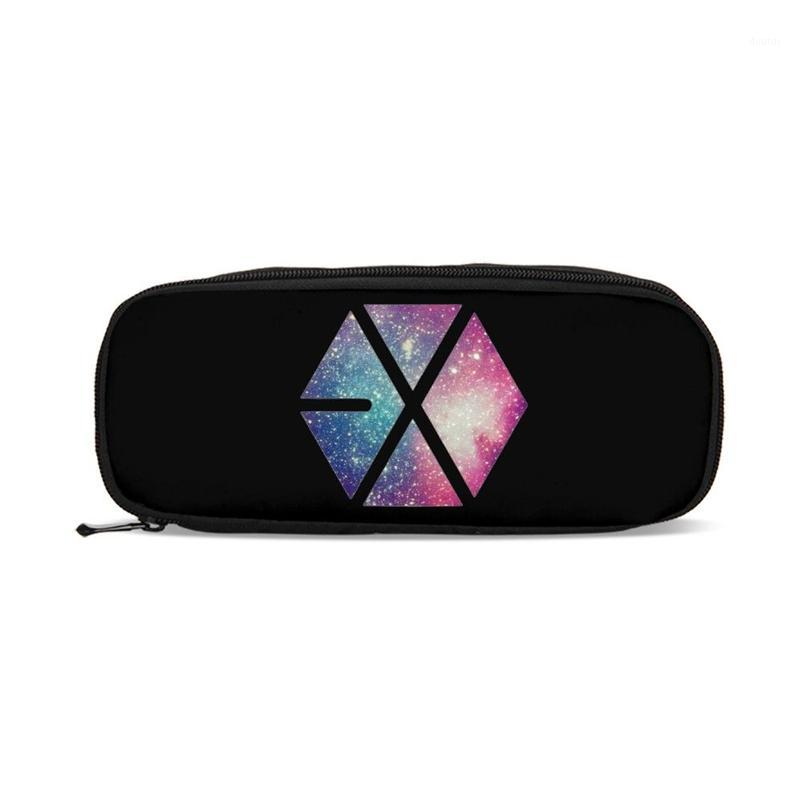 

Women Wallets Pencil Case High Quality EXO Men Business Pencilcase Kids School Office Supplies Creative Pen Purse Stationer Gift1, Black