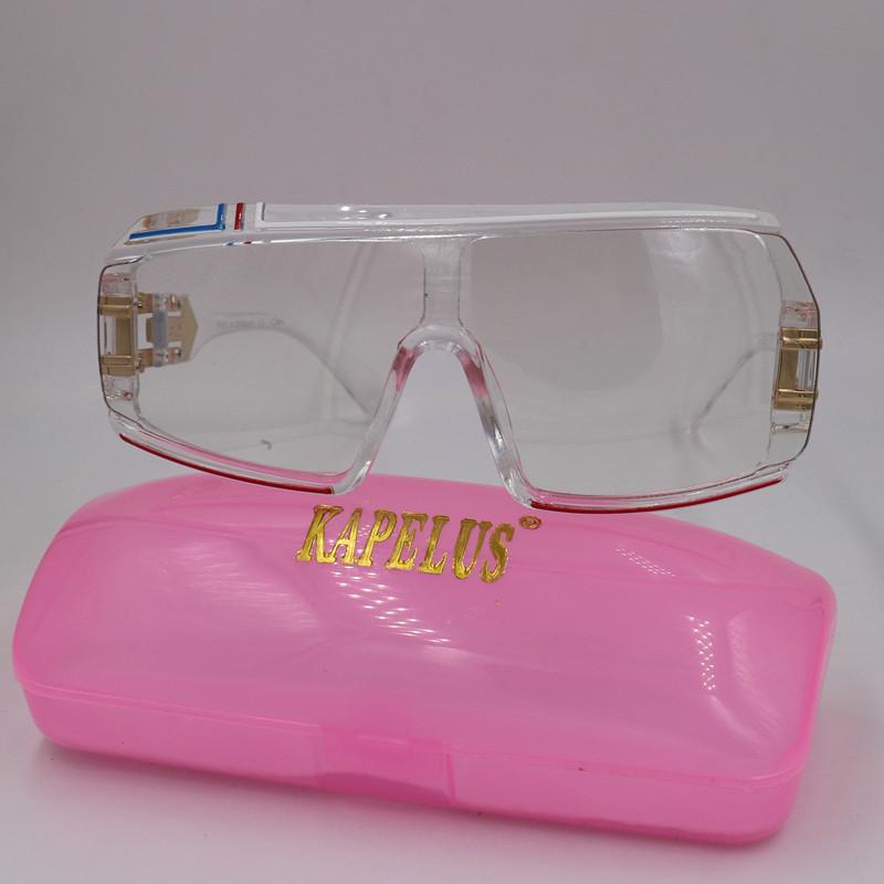 

Sunglasses KAPELUS Full Transparent Frame Glasses Anti-radiation Big Face For Men And Women