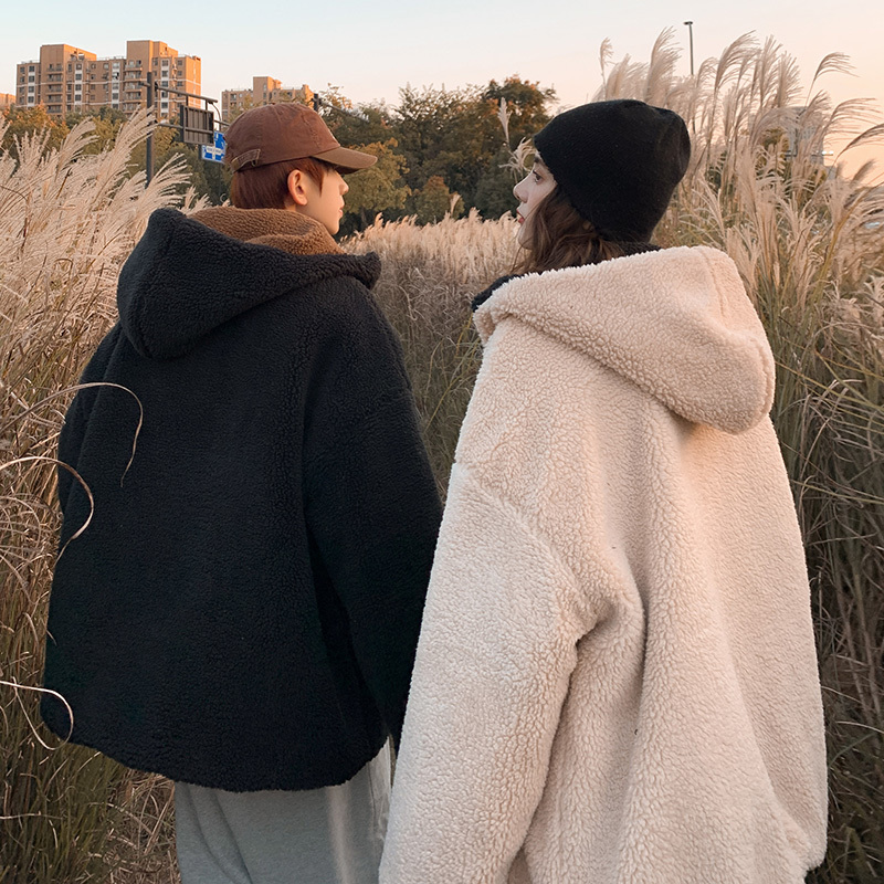 

2021 The New New Winter Wear Warm Thick Lamb Jacket Parka Male Coat Bela, Black