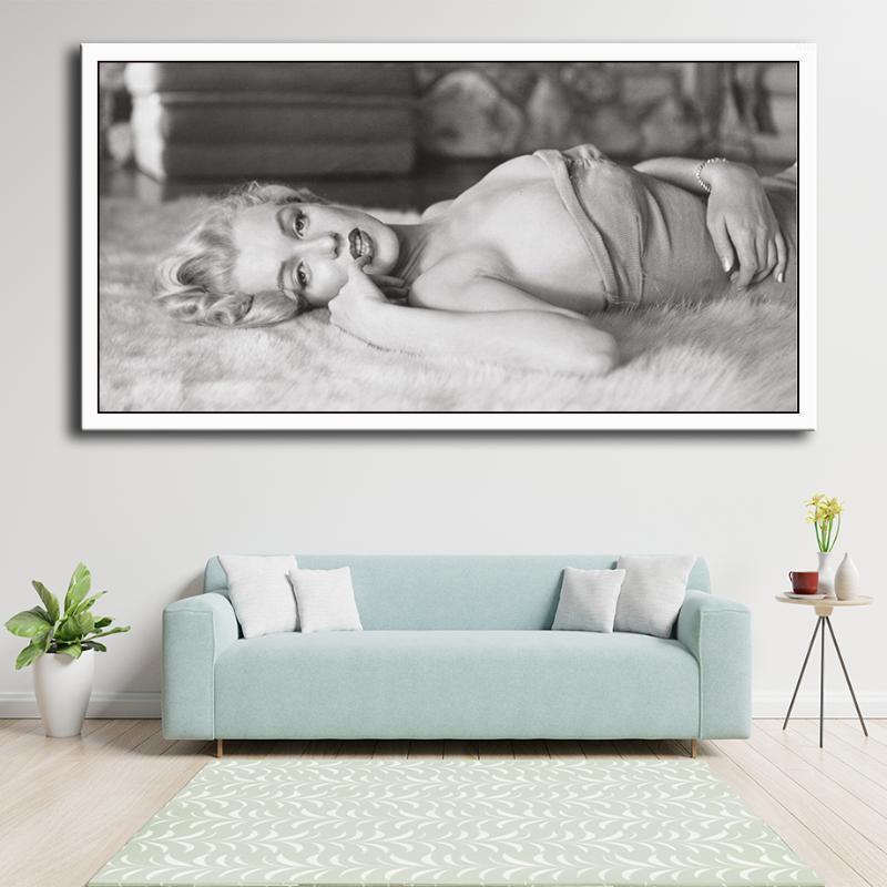 

Monroe sexy canvas painting mural print on living room canvas modern home decor art gift movie rectangle frame1