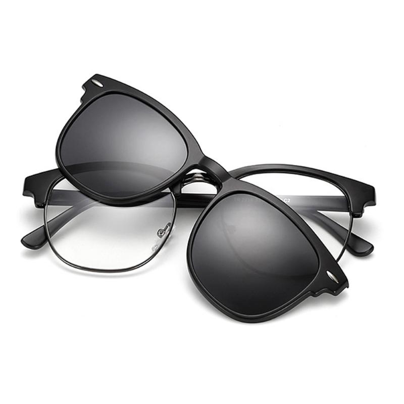 

Clip on Sunglasses clip on glasses half frame Men Women mirror Sun Glasses Night Vision Driving sunglasses for men