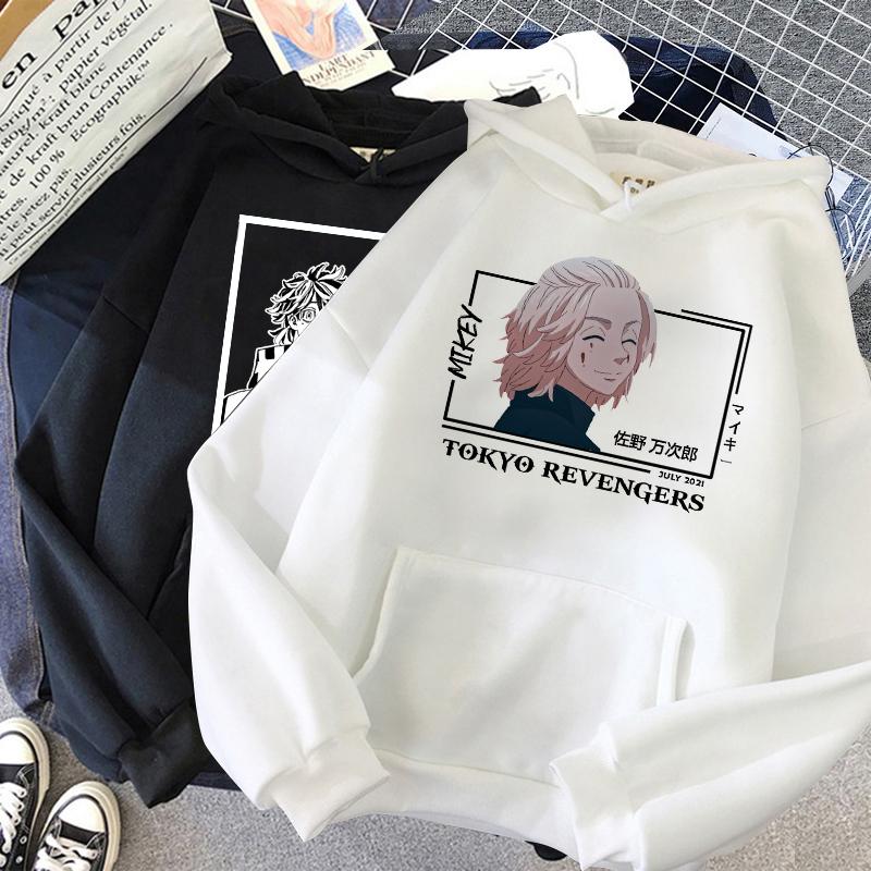 

Men's Hoodies & Sweatshirts Manga Anime Tokyo Revengers Hanagaki Takemichi Ken Ryuguji HarajukuSweatshirts Streetwear For Women/men Dropship, Black