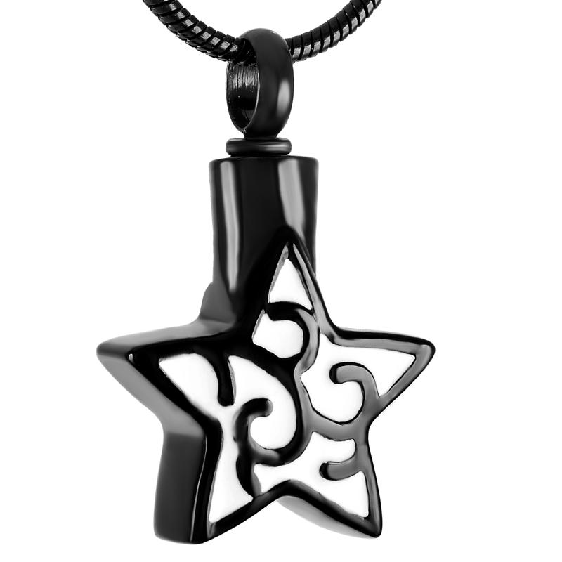 

traditional star shape Pendant custom Necklace jewelry Cremation urn for memorial women girls gifts