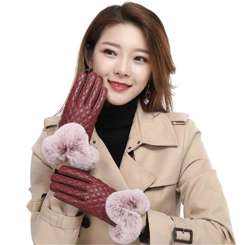 

Gloves Warm Driving Gloves Plus Velvet Women's Wool Plush