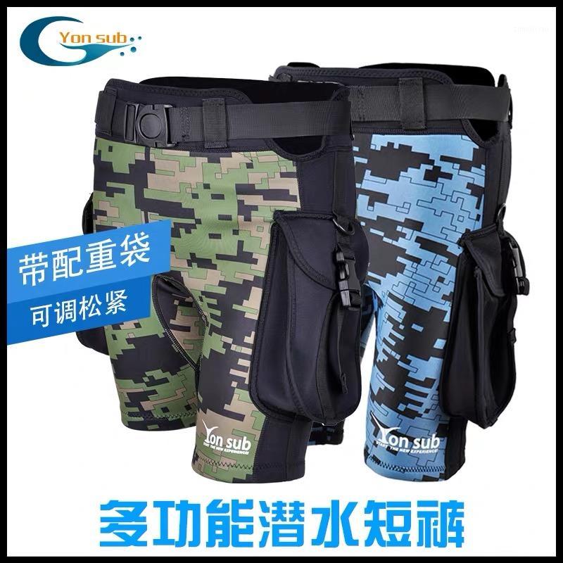 

Neoprene3mm Diving Surfing Pants Men Submersible Pocket Shorts Technical Diving Shorts Camouflage Swimming Trunks1
