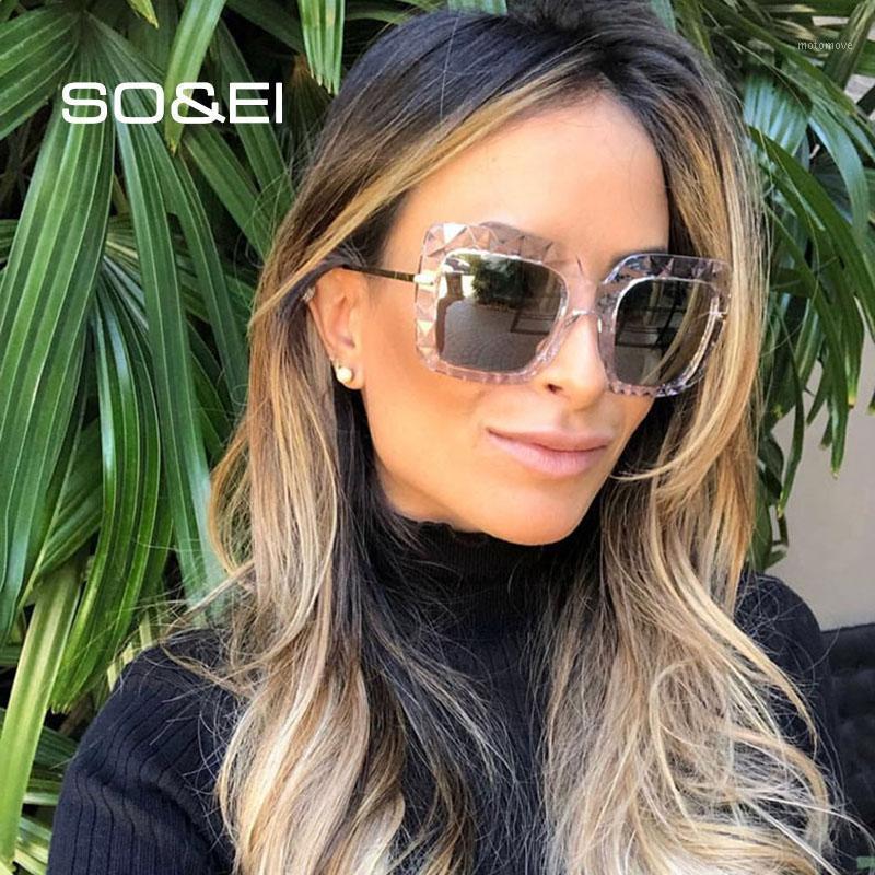 

SO&EI Vintage Oversized Square Multi-cut Crystal Women Luxury Sunglasses Metal Legs Gradient Lens Men Sun Glasses UV400 Goggles1