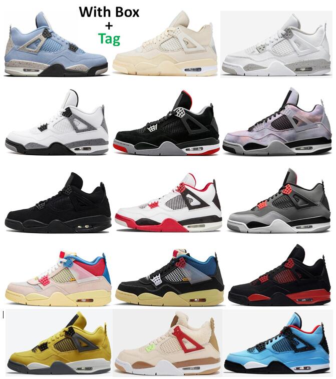 

4s White Oreo University Blue Bred Sail Infrared Basketball Shoes Men 4 Zen Master DIY White Cement TS Black Cat Fire Red Thunder Taupe Haze Wild Things Sneakers