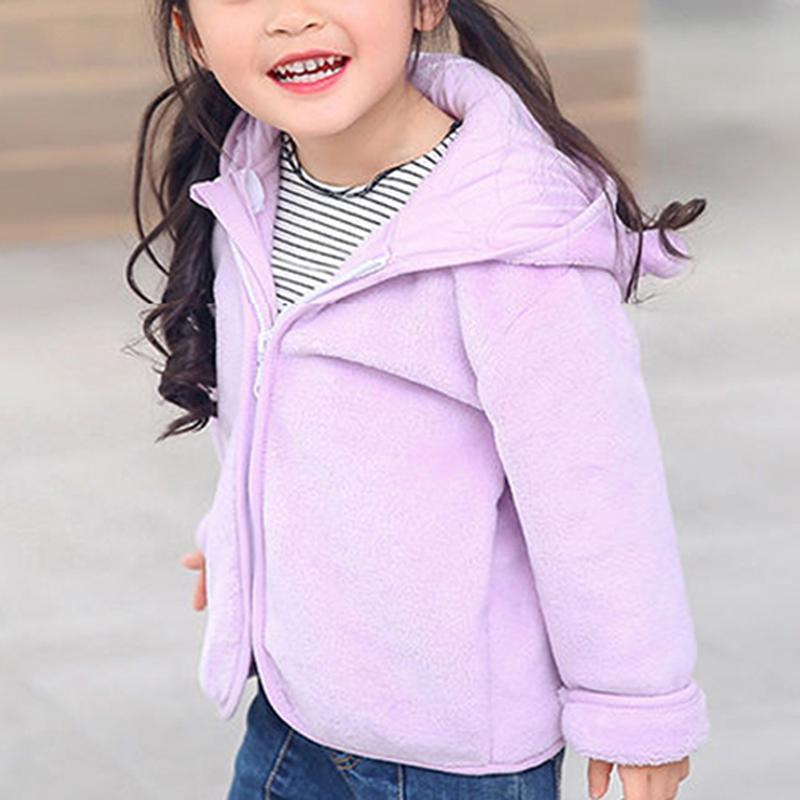 

New Baby's Coat Clothes Thickened Warm Hooded Top Baby's Coat Autumn Winter Children's Coral Fleece, Khaki