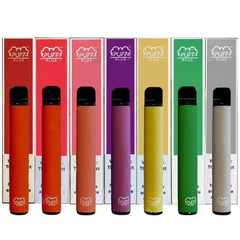 

Puff Bar Plus Disposable E-cigarettes Vape Pen Device Pods Starter Kits 550mAh Battey 3.2ml Cartridges Vaporizer Pens Packaging Electronic Cigarettes