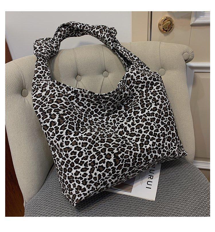 

Women,Bag,Handbag,Fashion Leopard Print Large Capacity Autumn/Winter,Trendy Canvas Shoulder Crossbody All-Match Casual Tote Bag, Black