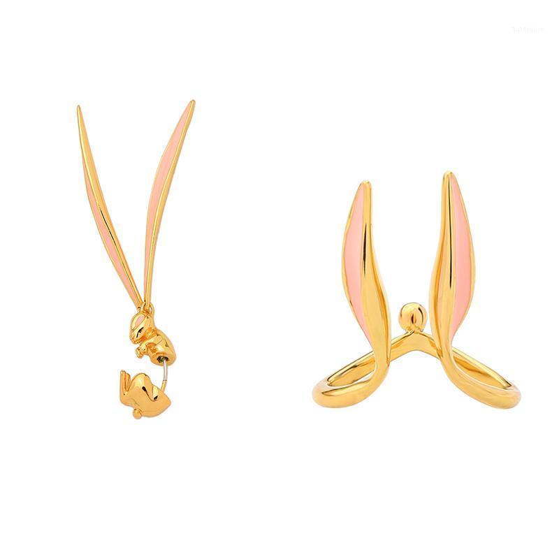 

1Piece Adorable Ears Drop Earrings Copper Enamel Statements Dangle Earrings For Women Party Gift Fashion Jewelry1