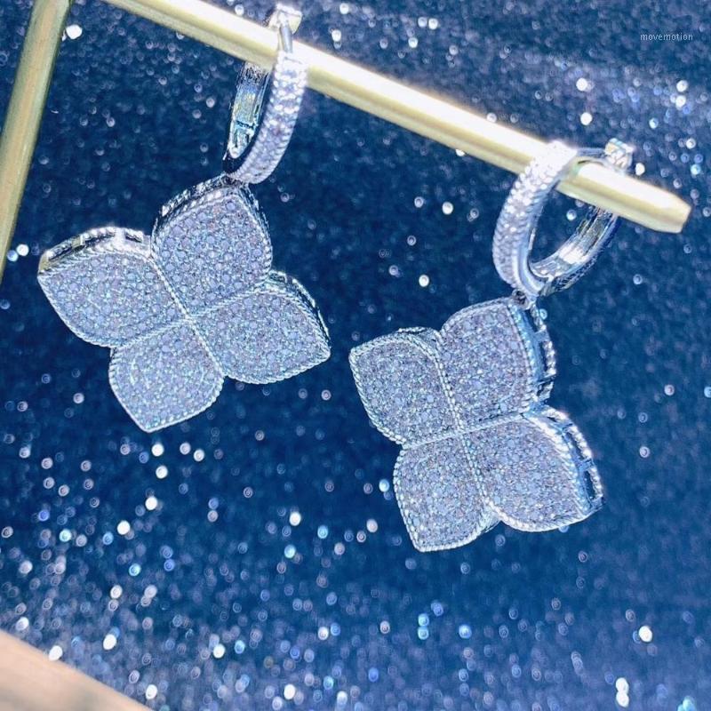 

Luxury Square Clover Drop earring Full Mirco Paved Cubic Zirconia Women Engagenet Wedding Earring Fashion Jewelry E94751