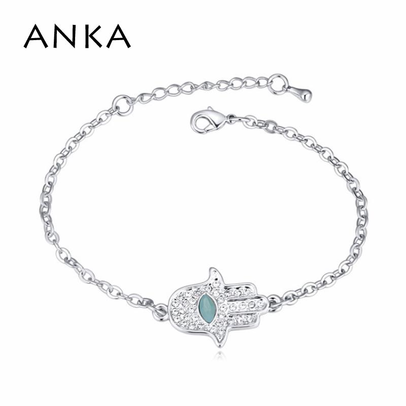

ANKA New Hamsa Crystal Bracelet Pulseras Women Accessories Christmas Gift For Women Main Stone Crystals from Austria #115769