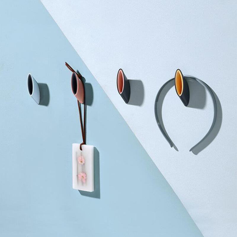 

Strong Branch Hook Viscose Wall Mounted Punch- Free Door Behind Tool Waterproof Sticky Hook 4 Sets Fashion