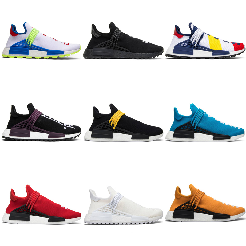 

New BBC Human Race Mens Shoes Pharrell Williams Black nerd Equality Nerd blue Nerd White Sport Men Women Sneakers Trainer 36-45, Shipping