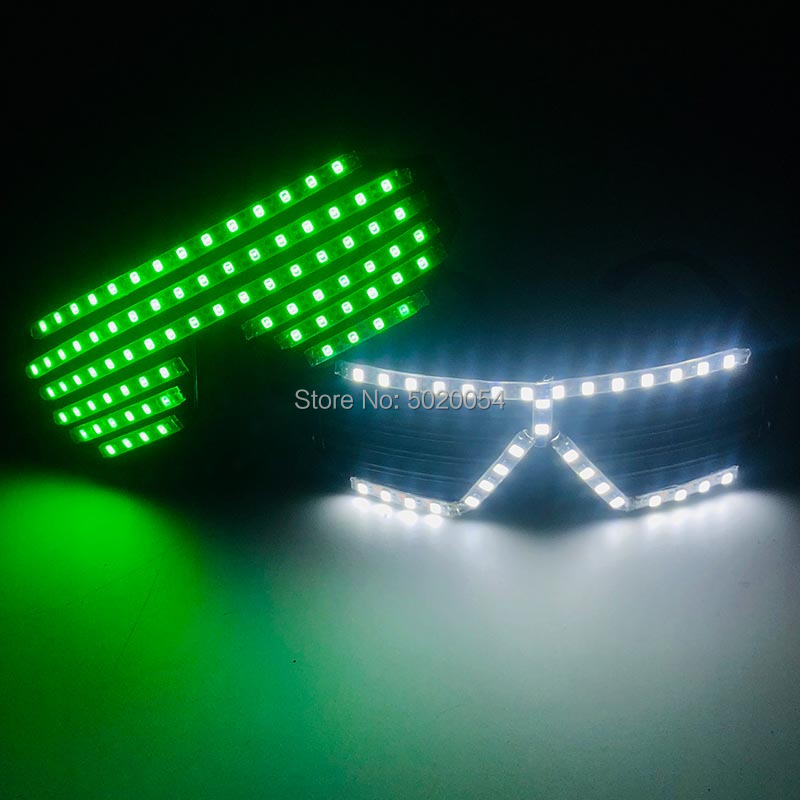Costume Accessories Hot Selling Men Sunglasses Goggle Bright Led Glowing Glasses Apparel Costume Props Led Sun Glasses Eyeswear Fashion-image-751130195