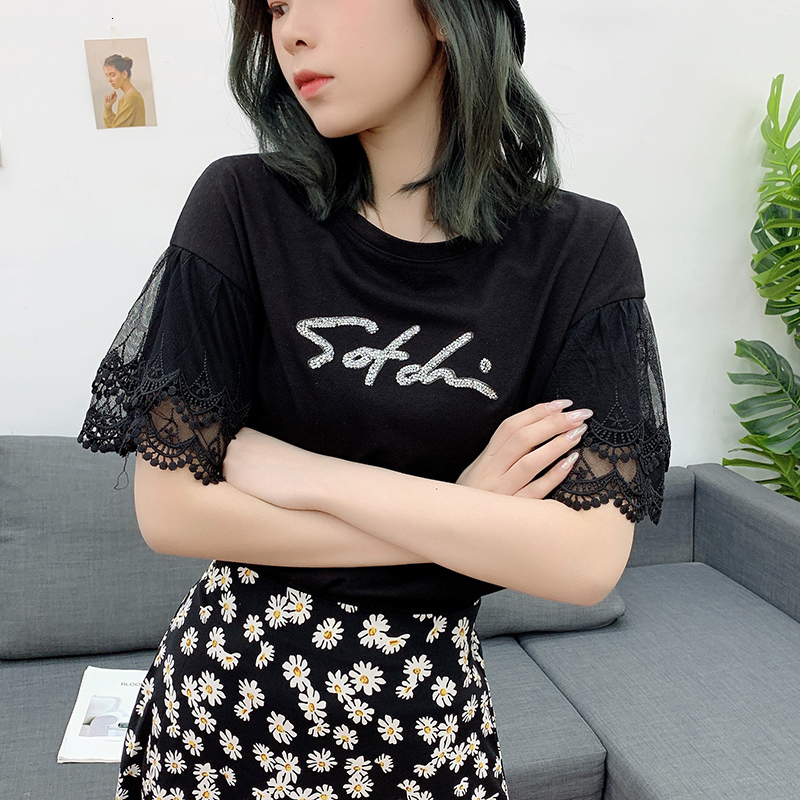 

Latest Women's Tops T-shirts Ladies Summer Korean Design New Short-sleeved Clothes L500a N3ne