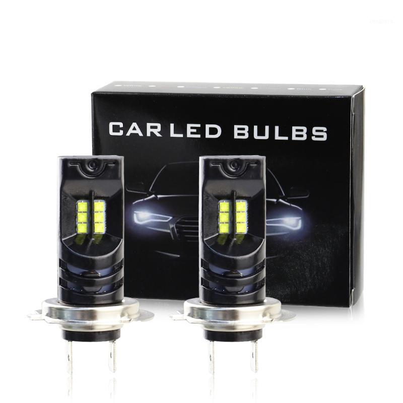 

DXZ 2pcs H7 led Fog lights Blub Car Driving Running Lamp Headlight Turning Parking Bulb 1200LM 2525SMD 6000K White 12V 24V1
