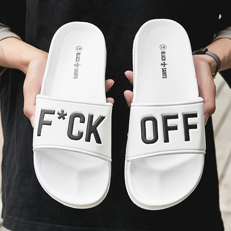 

Men Slippers Unisex Bathroom Home Slides Male Couple Beach Sandals Fashion House Shoes Non-slip Flip Flops Size 36-46 TX161 X1020, Black