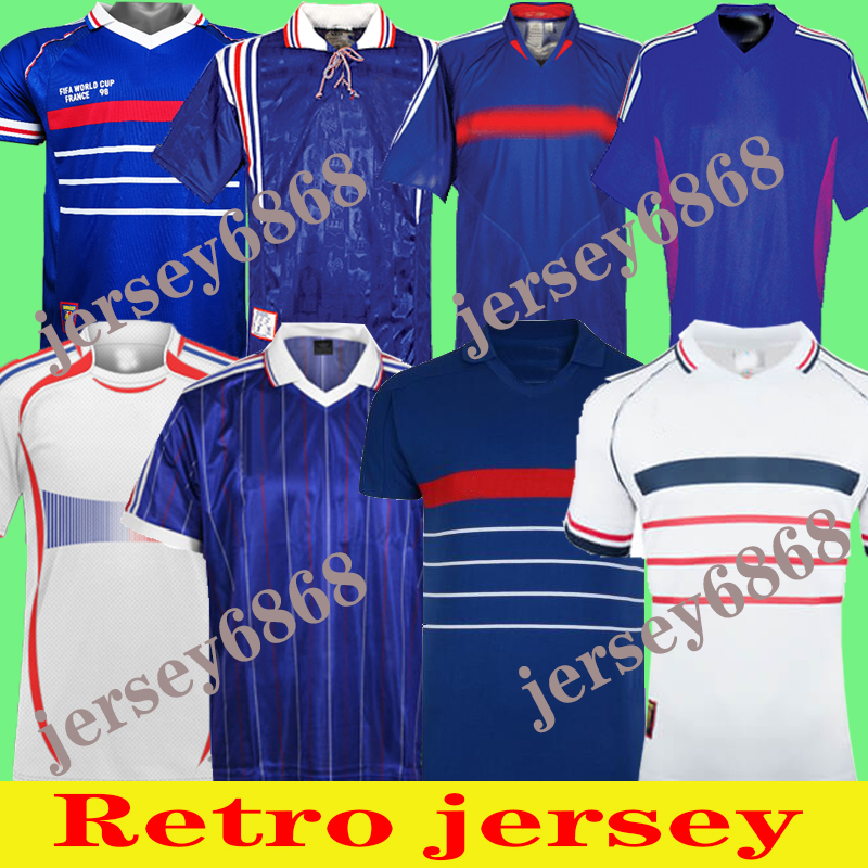 

1998 RETRO soccer jerseys VINTAGE ZIDANE HENRY MAILLOT DE FOOT 1982 90 92 Retro version Soccer Jerseys, Black;yellow