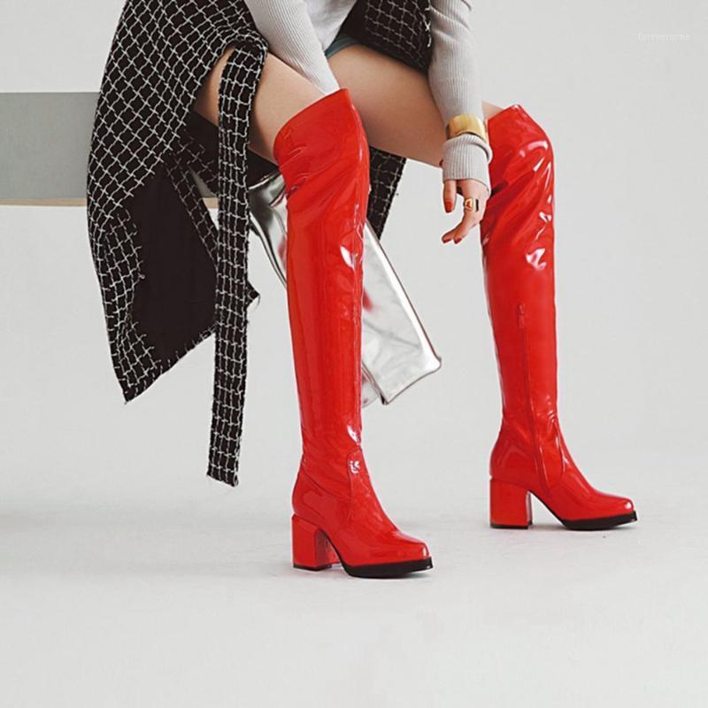 

Winter High Heel 7 Cm Shoes Women Boots Botas Mujer Fashion Motocicleta Mulheres Outono Inverno Botas De Couro Femininas 753-21, Red no fur