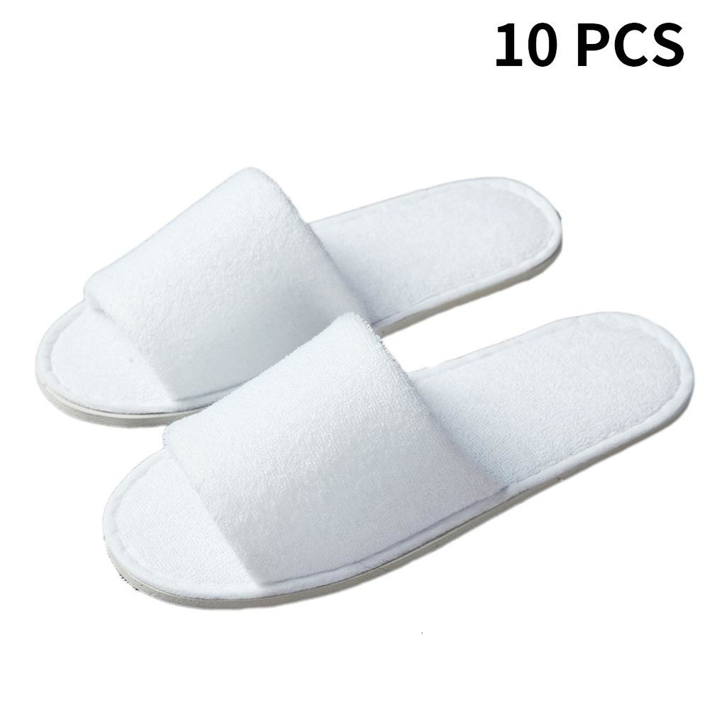 plain white spa slippers