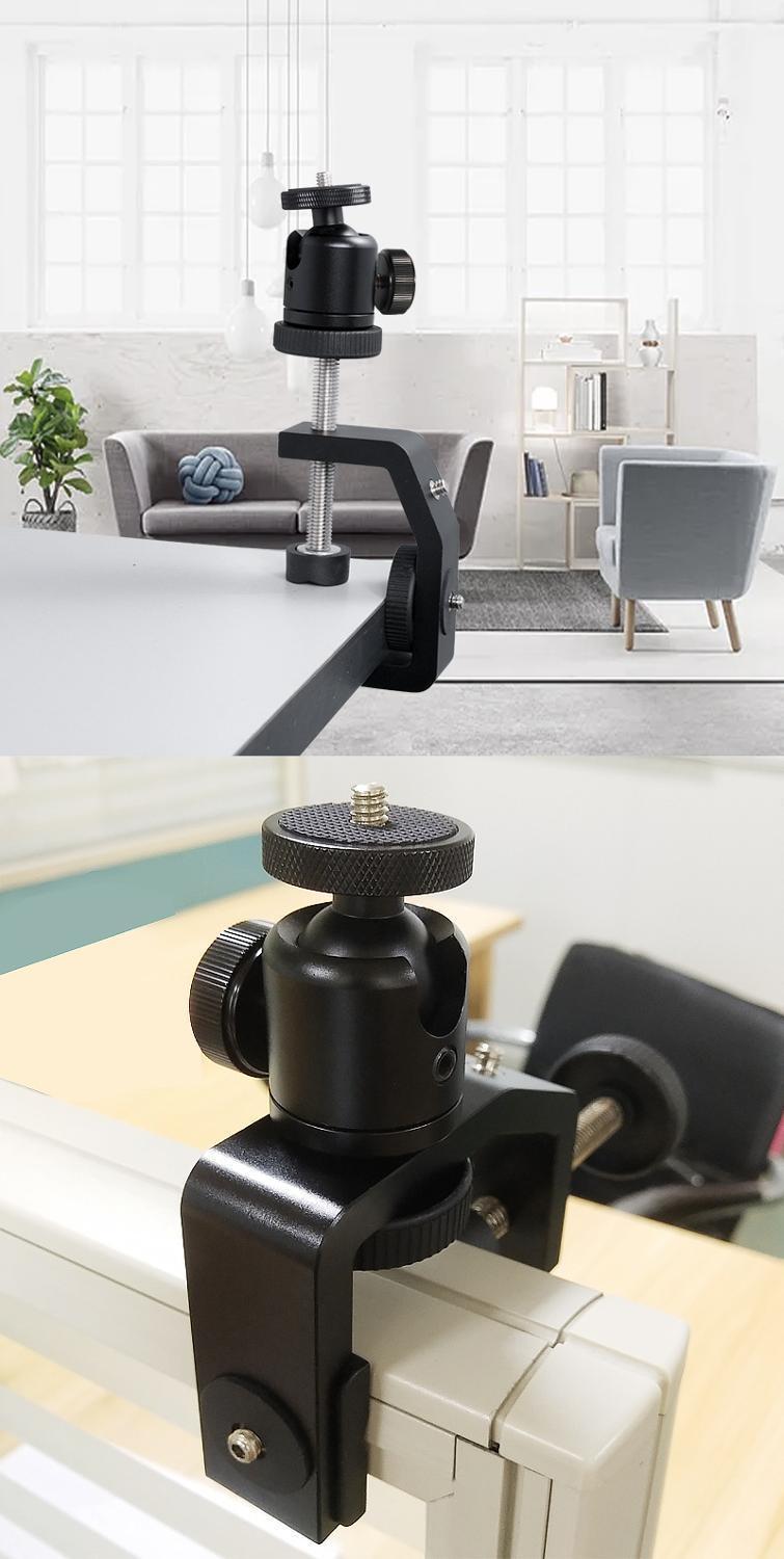 

Camera clamp dslr quick release clamp universal desktop aluminum clip phone dslr support for camera photography accessories1