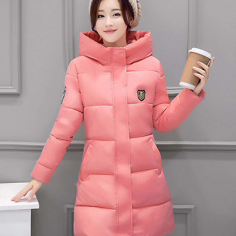 

Winter Women's Jacket Snow Cotton Coat with a Hood Loose Casual Coats Fashion 2021 New Parka Ladies 2rry, White