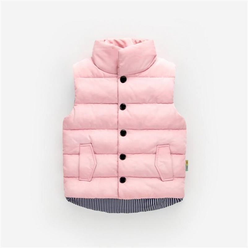 

Autumn Winter Girls Casual Vest Jacket Children Outerwear Coats for Girls Vest Infant Baby Down Vest Sleeveless Kids Warm Jacket 201106, Black