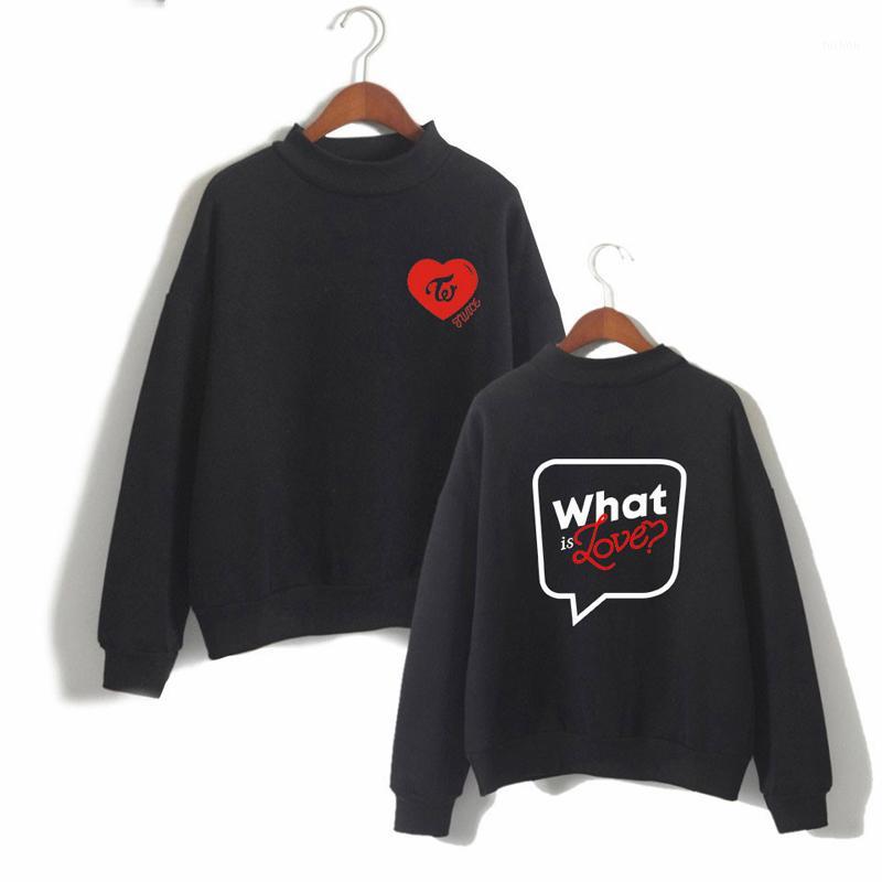 

Men's Hoodies & Sweatshirts Women Clothes Turtlenecks Men Long Sleeve Casual Harajuku Tops TWICE What Is Love Plus Size1, Black