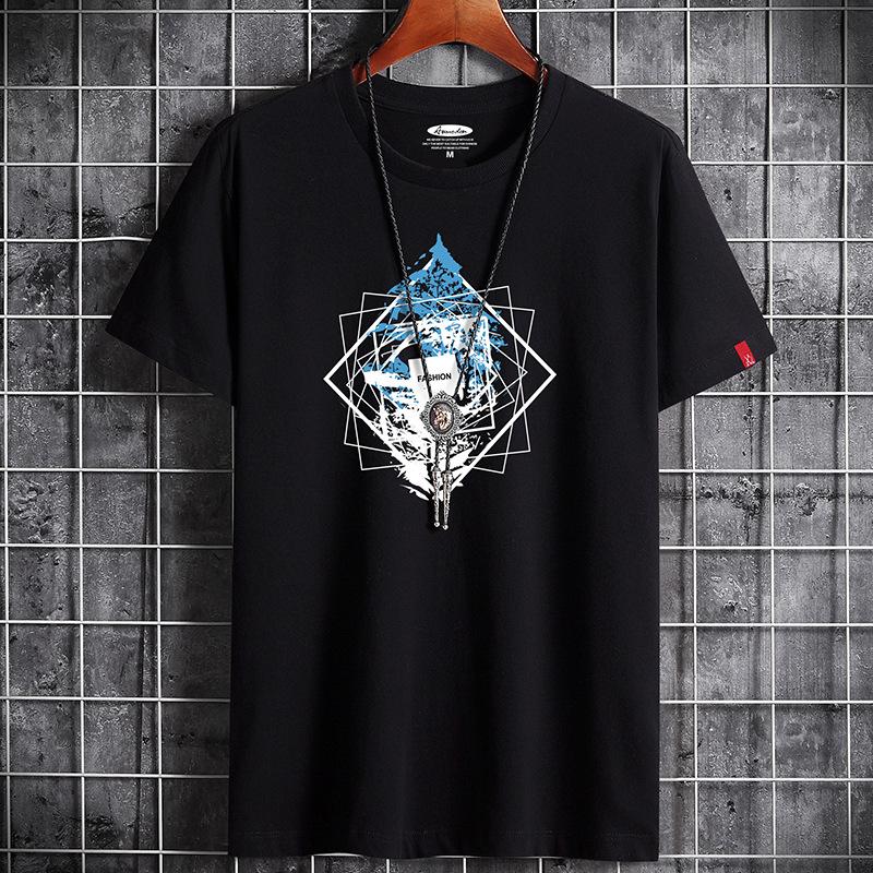 

Men's T-Shirts 2022 Est T Shirt For Men Clothing AnimeFitness Black O Neck Man T-shirt Male Oversized S-6XL Goth Punk, White;black