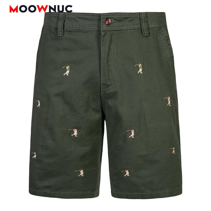 

Shorts Cotton Beach Pants Hombre Casual Mens Summer Street Dress Printed Trousers Knee Length Fit MOOWNUC Fashion Male 2020, Black