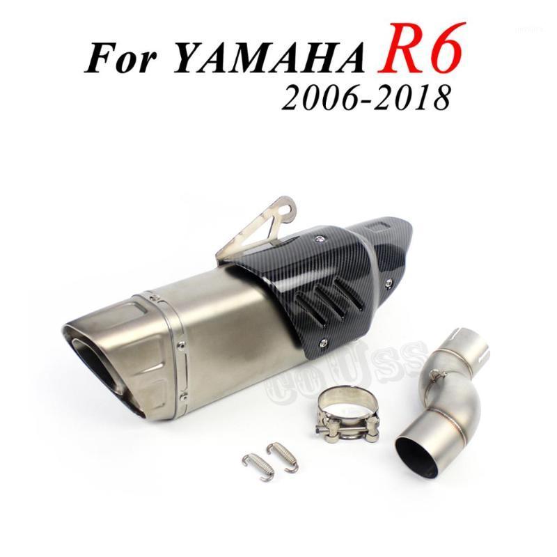 

1Set Silp-on For YAMAH R6 2006-2020 AK Akrapovicc Motorcycle Exhaust Middle Link Pipe Escape Motor Modified Muffler Motorcross1
