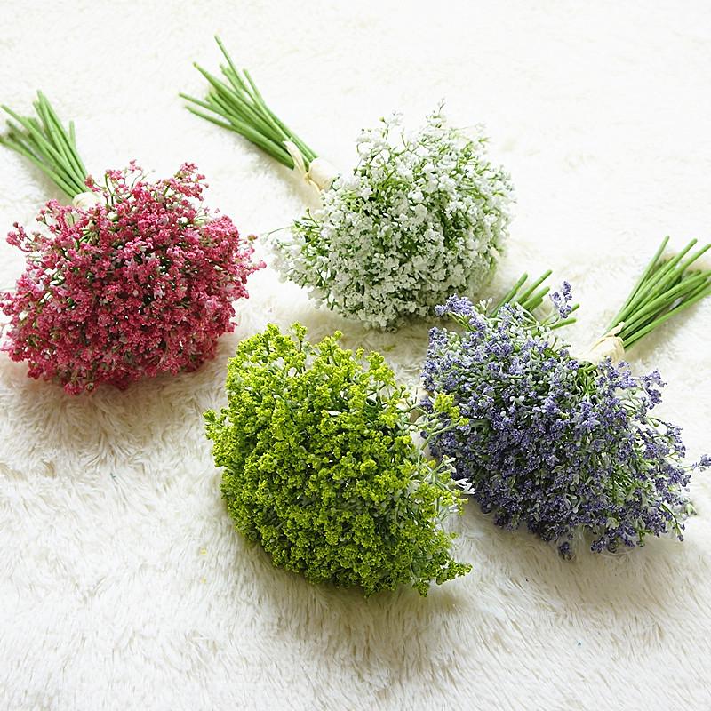 

16pcs/set Baby's Breath Bouquets Artificial Fake Flowers Gypsophila DIY Floral Arrangement Wedding Home Garden Party Decoration, Blue