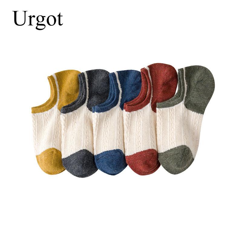 

Urgot 5 Pairs 2021 Hot Style Cotton Women's Boat Socks Summer Mesh Socks Womens Breathable Sweat-Absorbent Cotton Meias, A randomly mixing